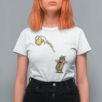 Funny Sausage Waiting For Beer T Shirt For Women Oktoberfest Gift