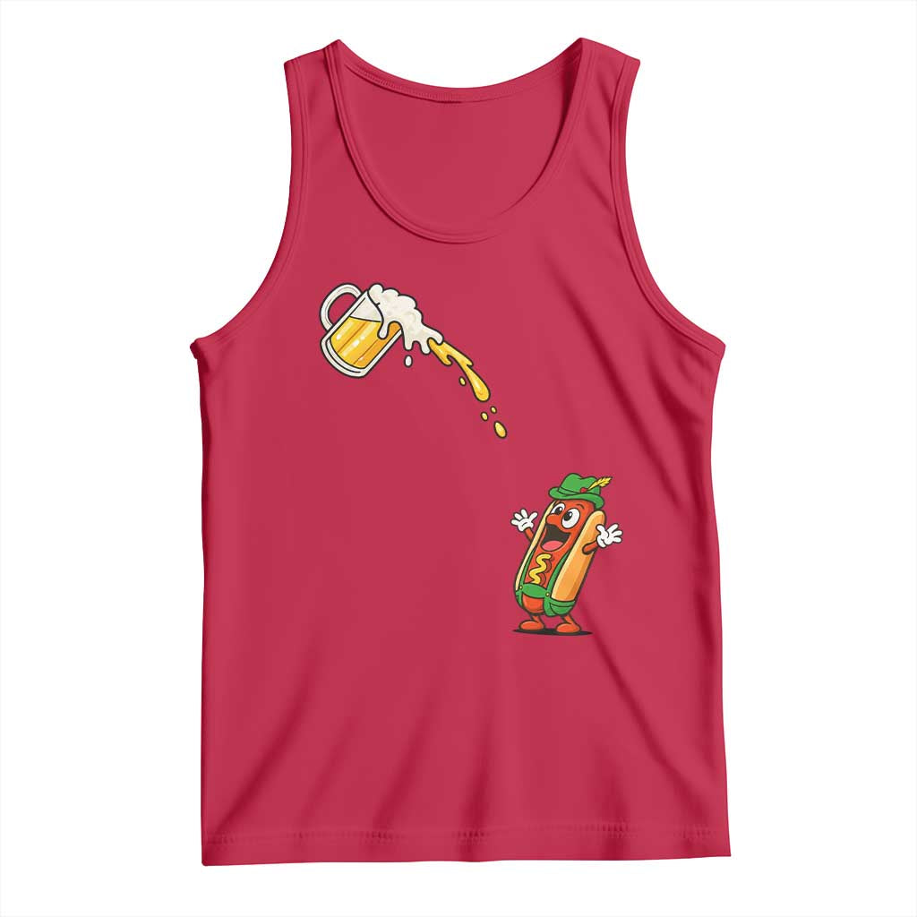 Funny Sausage Waiting For Beer Tank Top Oktoberfest Gift