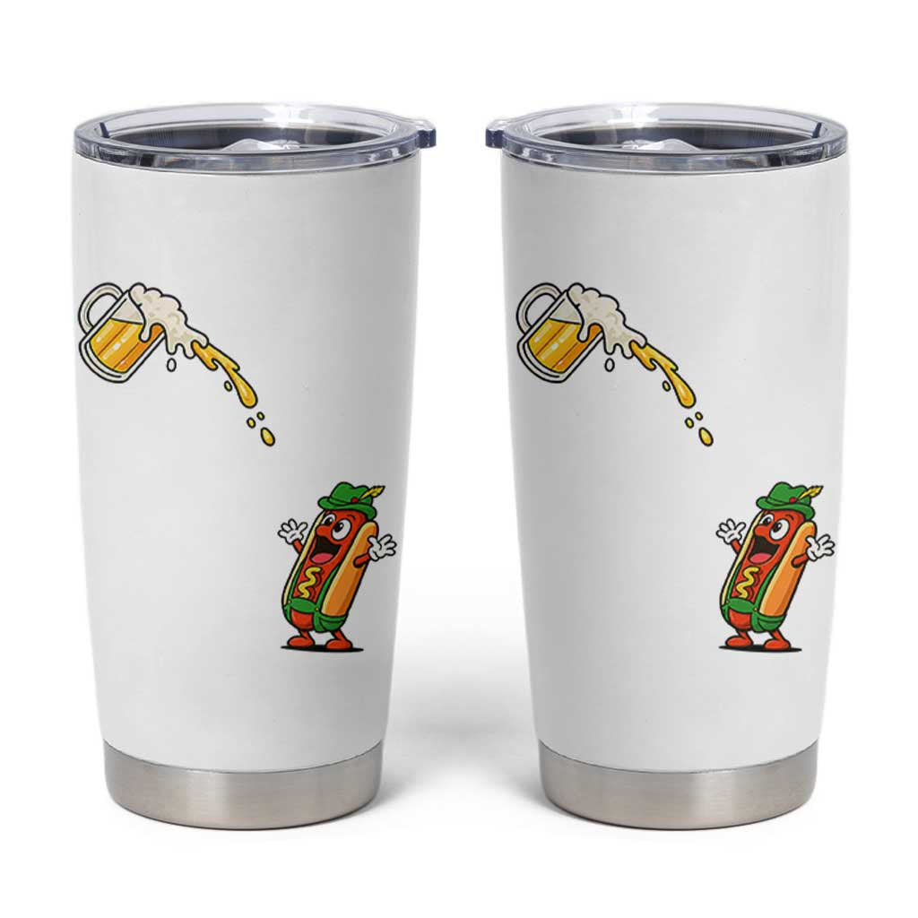 Funny Sausage Waiting For Beer Tumbler Cup Oktoberfest Gift