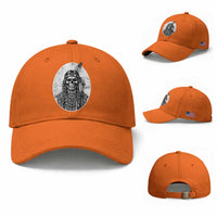 Vintage Gothic Skull Warrior Baseball Cap Native American Feather Chief