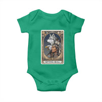 Sitting Bull Native American Chief Baby Onesie Vintage Tarot Card Illustration