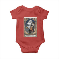 Sitting Bull Native American Chief Baby Onesie Vintage Tarot Card Illustration