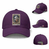 Sitting Bull Native American Chief Baseball Cap Vintage Tarot Card Illustration