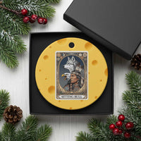 Sitting Bull Native American Chief Ceramic Ornament Vintage Tarot Card Illustration