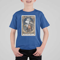Sitting Bull Native American Chief T Shirt For Kid Vintage Tarot Card Illustration