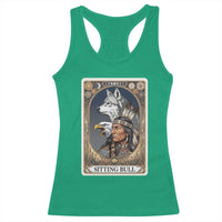 Sitting Bull Native American Chief Racerback Tank Top Vintage Tarot Card Illustration