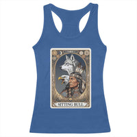 Sitting Bull Native American Chief Racerback Tank Top Vintage Tarot Card Illustration