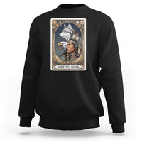 Sitting Bull Native American Chief Sweatshirt Vintage Tarot Card Illustration