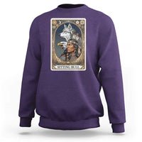 Sitting Bull Native American Chief Sweatshirt Vintage Tarot Card Illustration