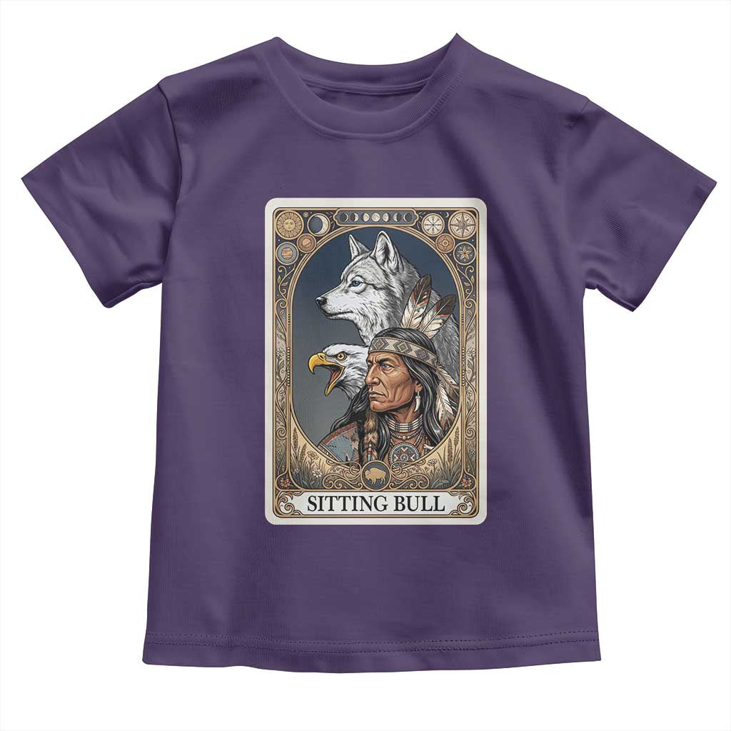 Sitting Bull Native American Chief Toddler T Shirt Vintage Tarot Card Illustration