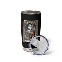 Sitting Bull Native American Chief Tumbler Cup Vintage Tarot Card Illustration