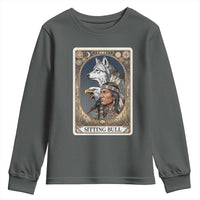 Sitting Bull Native American Chief Youth Sweatshirt Vintage Tarot Card Illustration