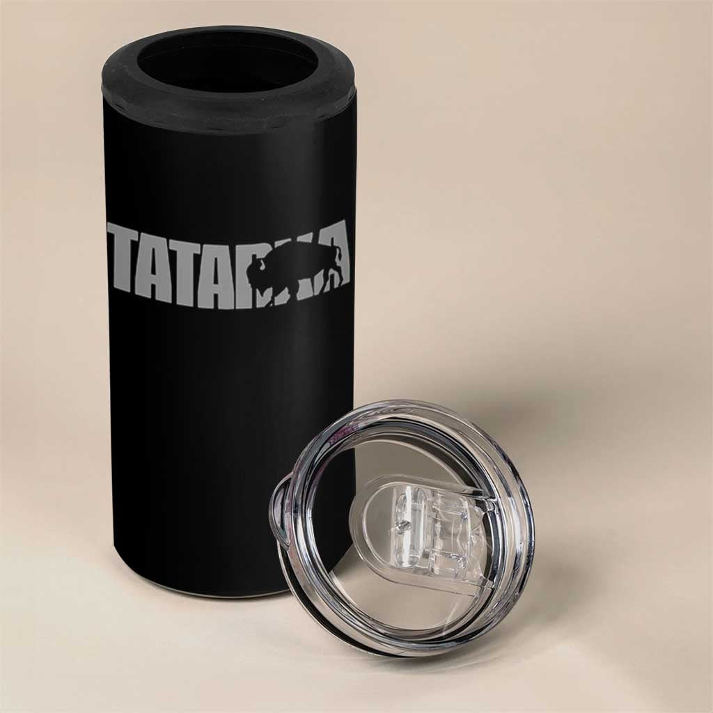 Vintage Tatanka Bison 4 in 1 Can Cooler Tumbler Native American Buffalo Graphic