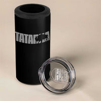 Vintage Tatanka Bison 4 in 1 Can Cooler Tumbler Native American Buffalo Graphic