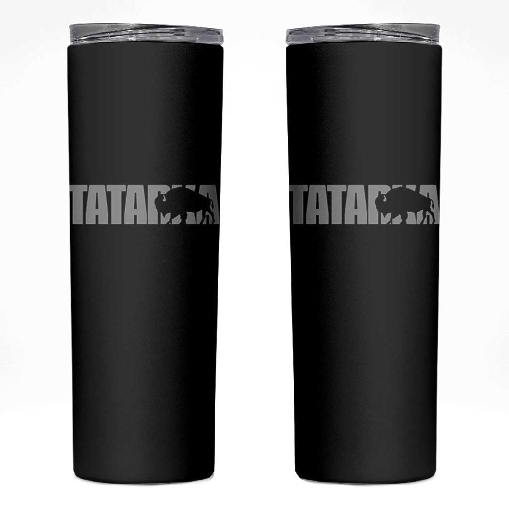 Vintage Tatanka Bison Skinny Tumbler Native American Buffalo Graphic