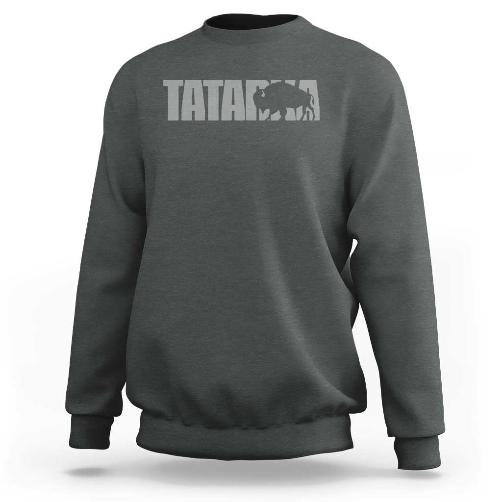 Vintage Tatanka Bison Sweatshirt Native American Buffalo Graphic