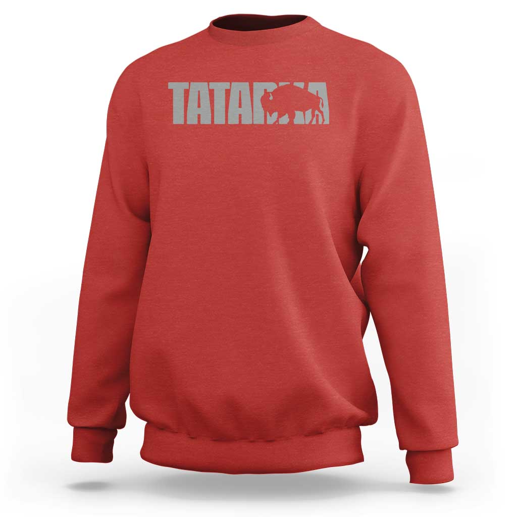 Vintage Tatanka Bison Sweatshirt Native American Buffalo Graphic