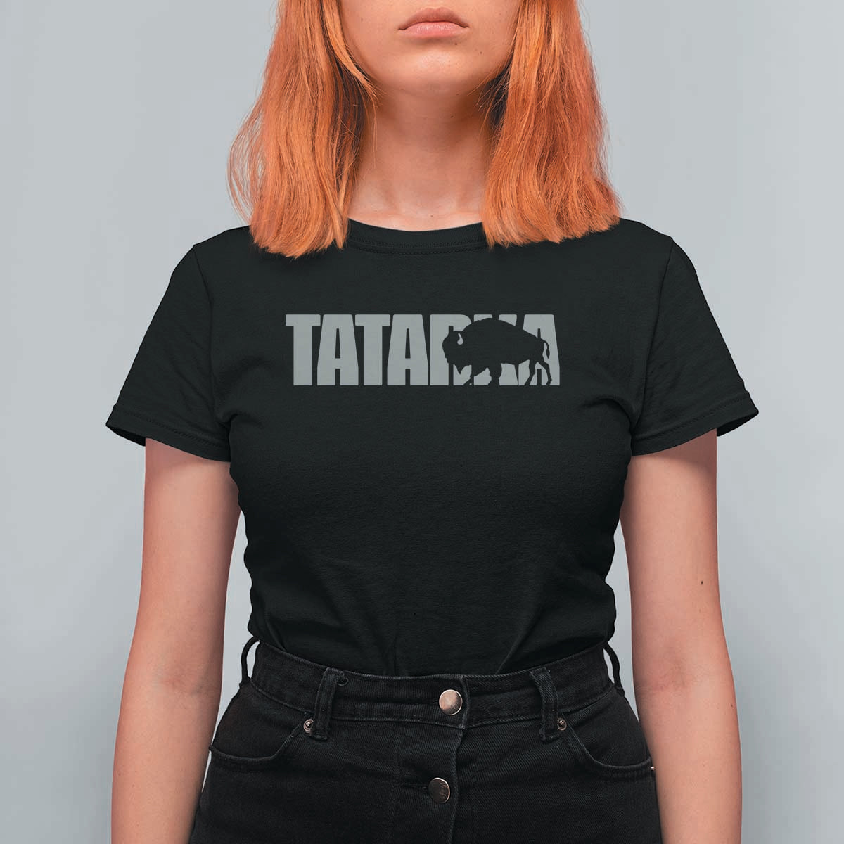 Vintage Tatanka Bison T Shirt For Women Native American Buffalo Graphic