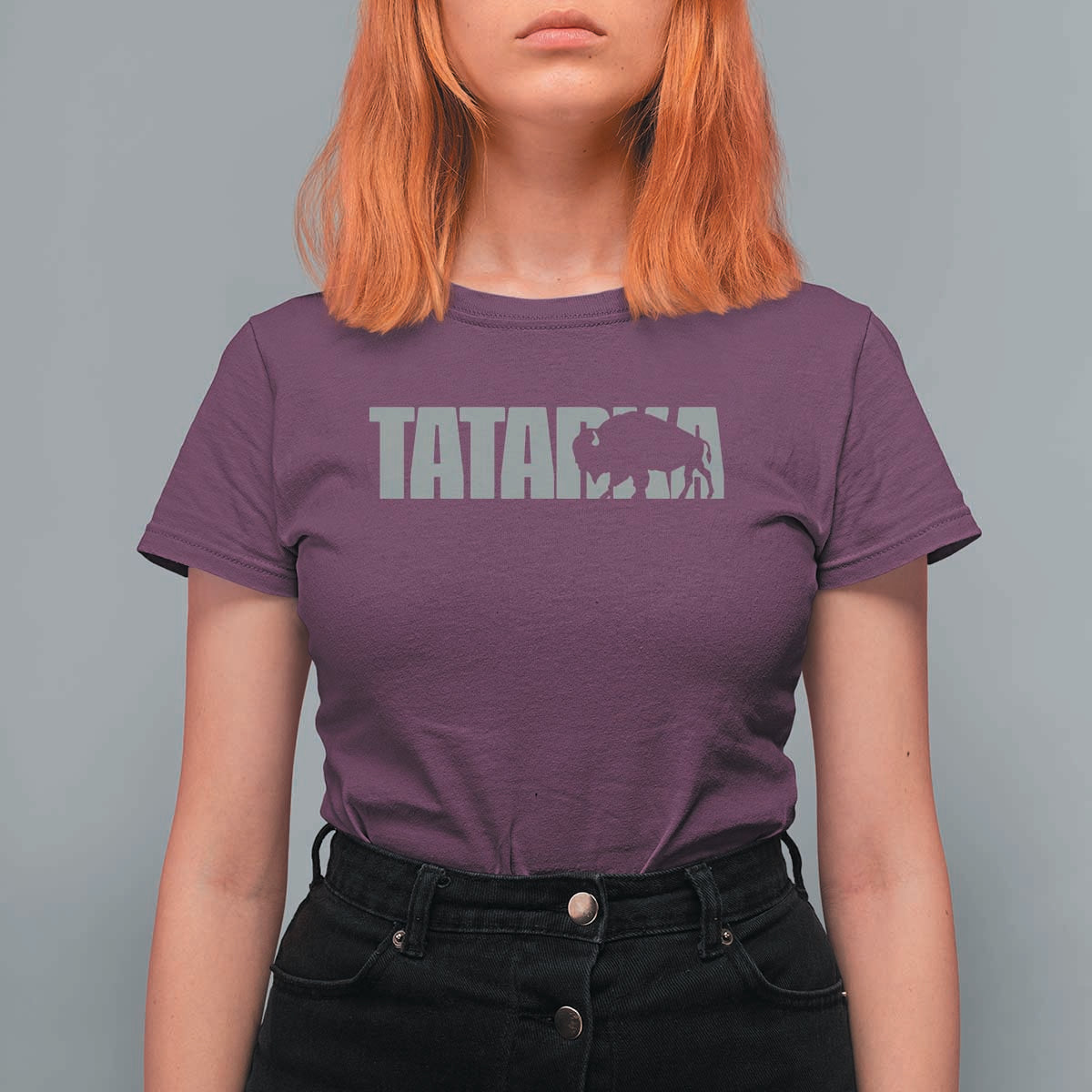 Vintage Tatanka Bison T Shirt For Women Native American Buffalo Graphic