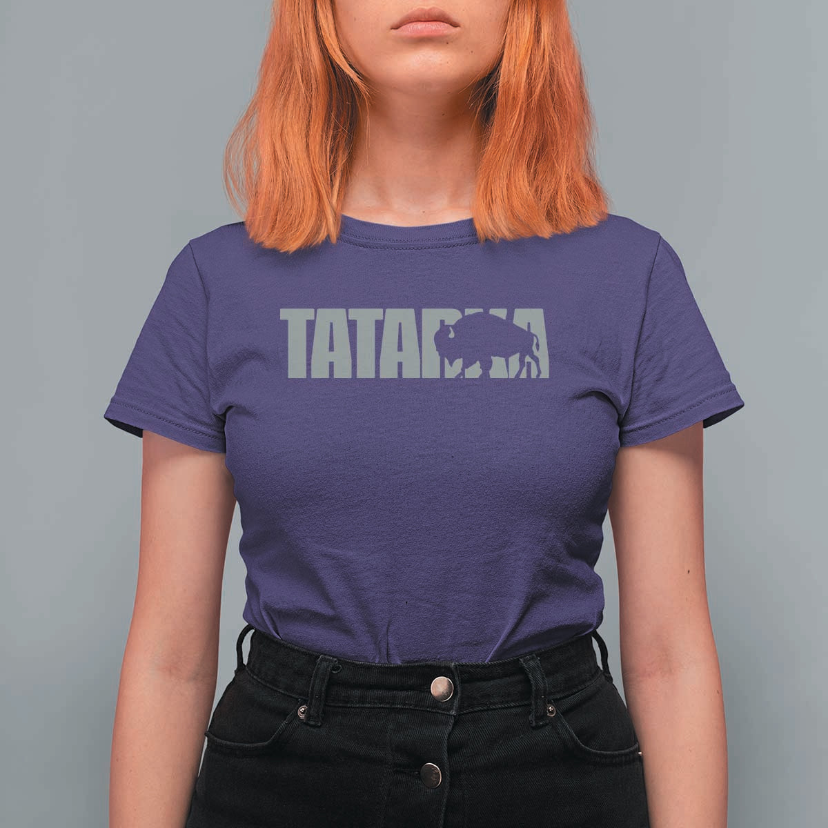 Vintage Tatanka Bison T Shirt For Women Native American Buffalo Graphic