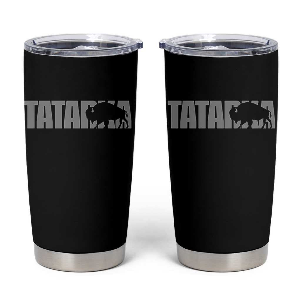 Vintage Tatanka Bison Tumbler Cup Native American Buffalo Graphic