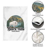 Black Hills South Dakota White Buffalo Garden Flag State Pride Gift