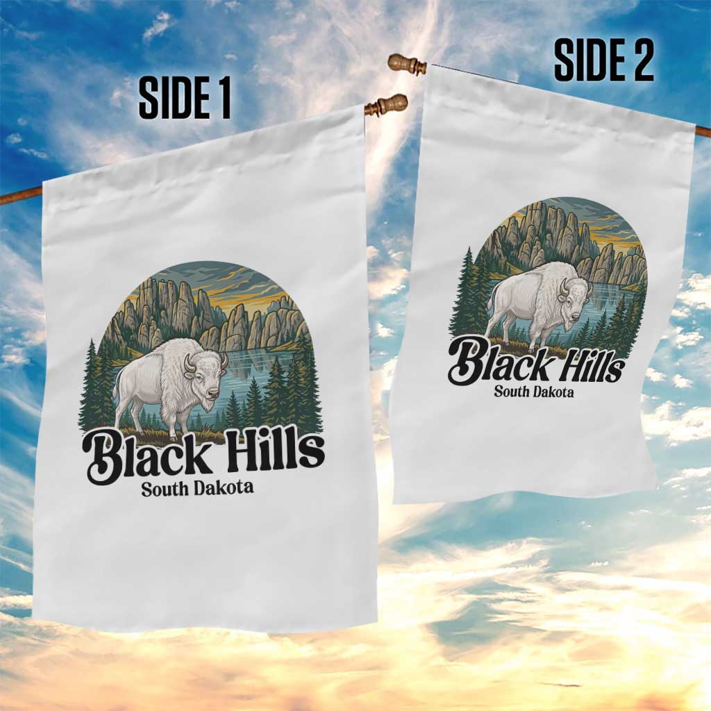 Black Hills South Dakota White Buffalo Garden Flag State Pride Gift