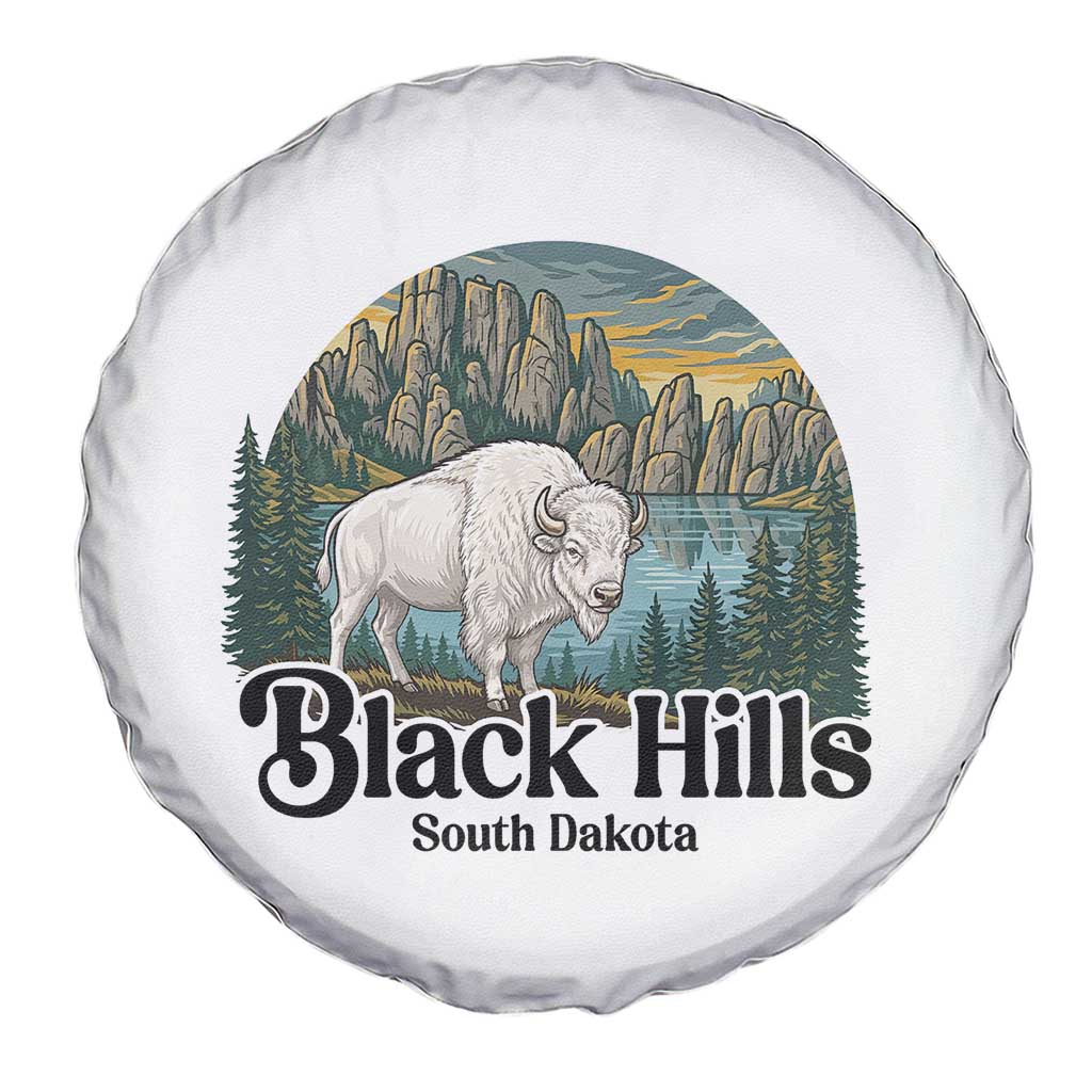Black Hills South Dakota White Buffalo Spare Tire Cover State Pride Gift