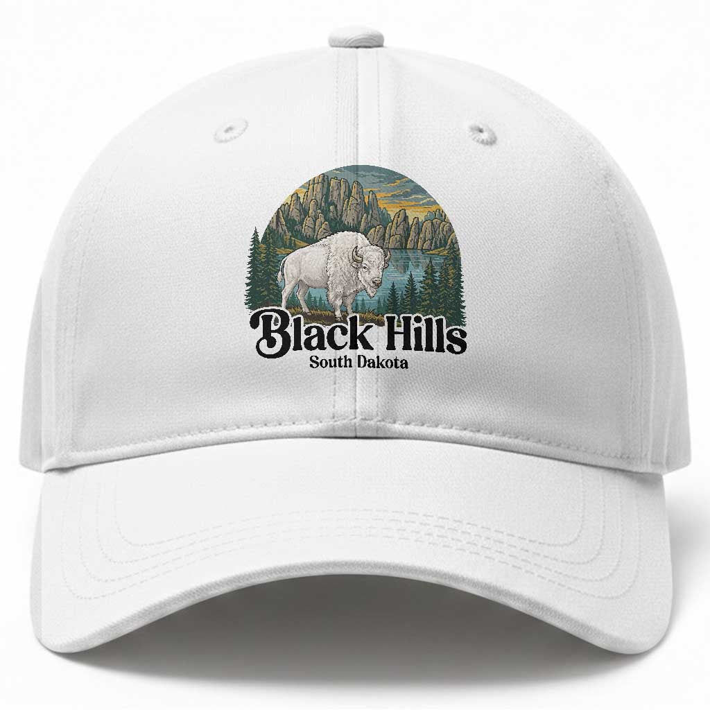 Black Hills South Dakota White Buffalo Baseball Cap State Pride Gift