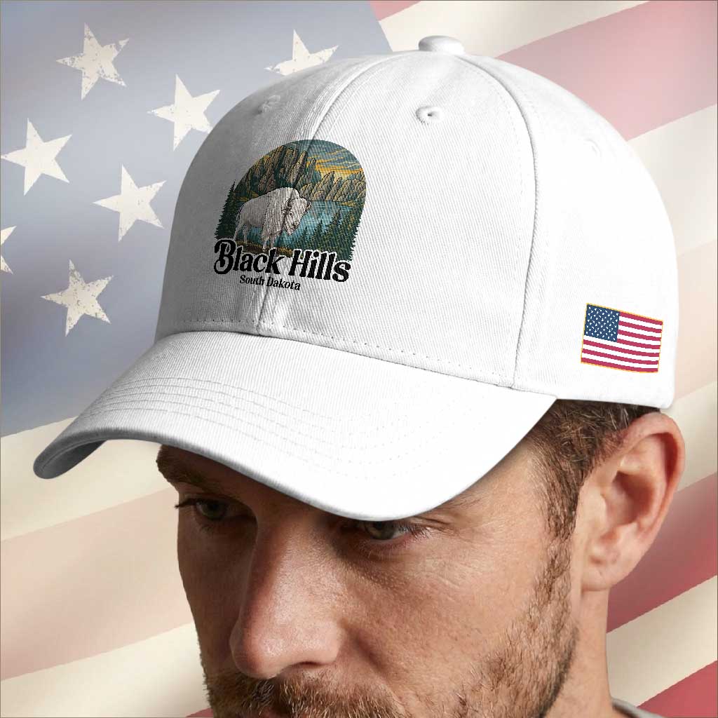 Black Hills South Dakota White Buffalo Baseball Cap State Pride Gift