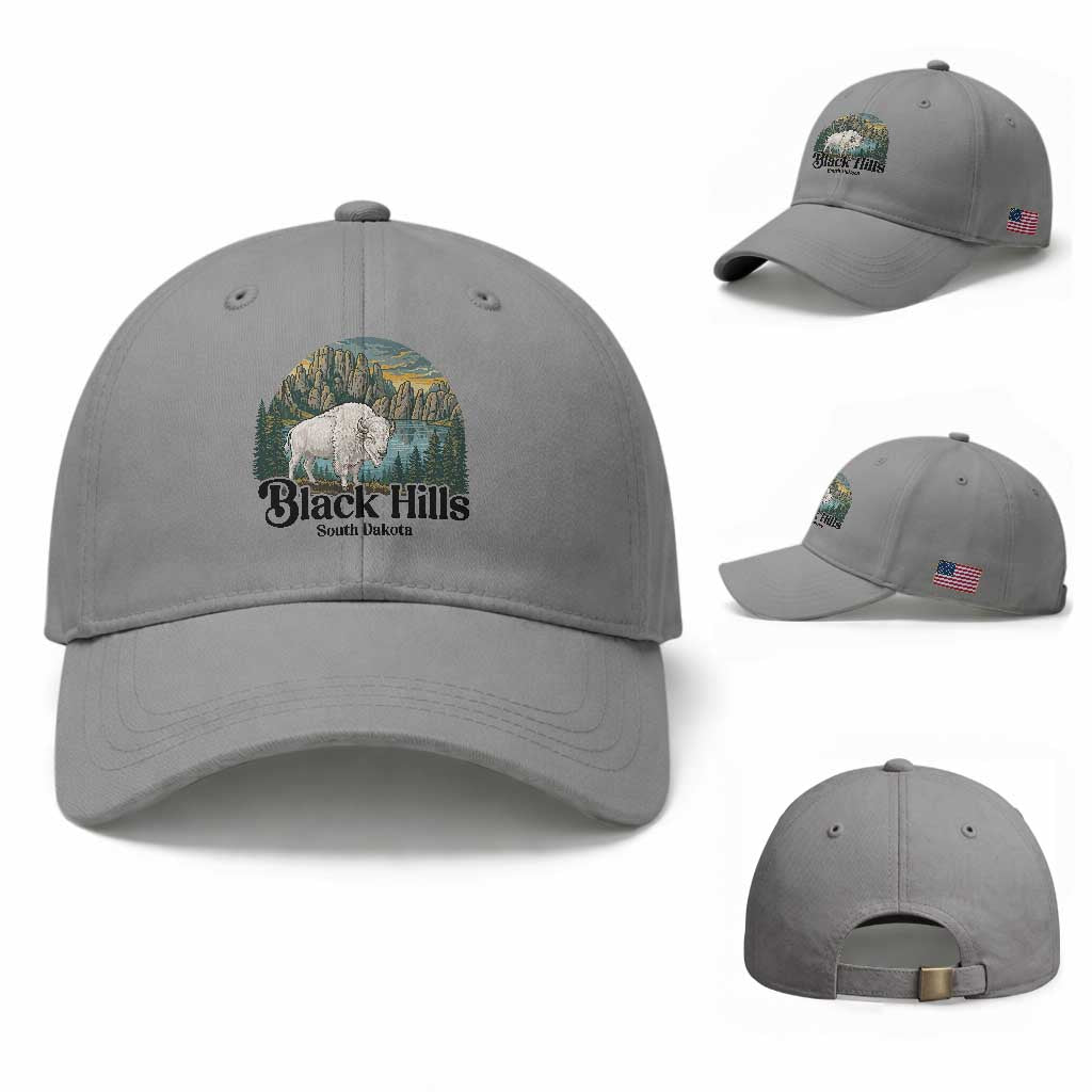 Black Hills South Dakota White Buffalo Baseball Cap State Pride Gift