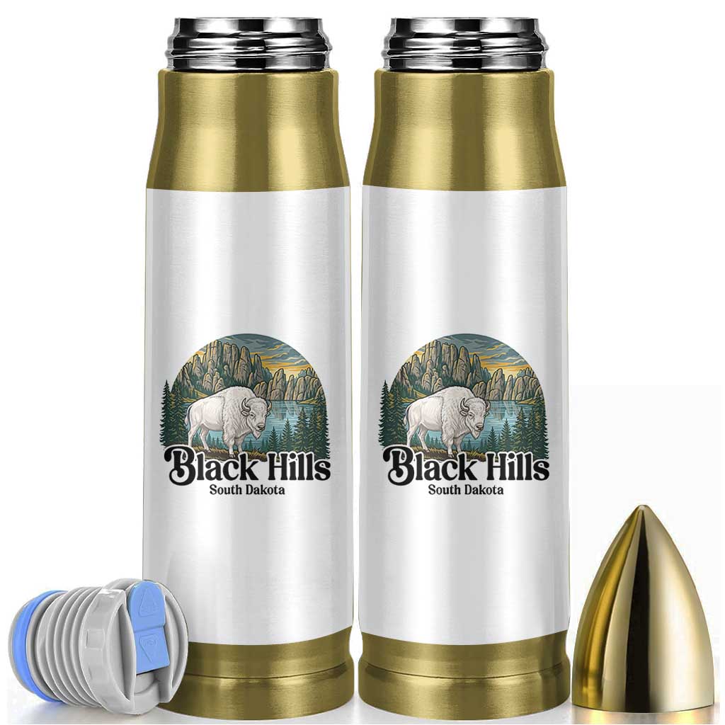 Black Hills South Dakota White Buffalo Bullet Tumbler State Pride Gift