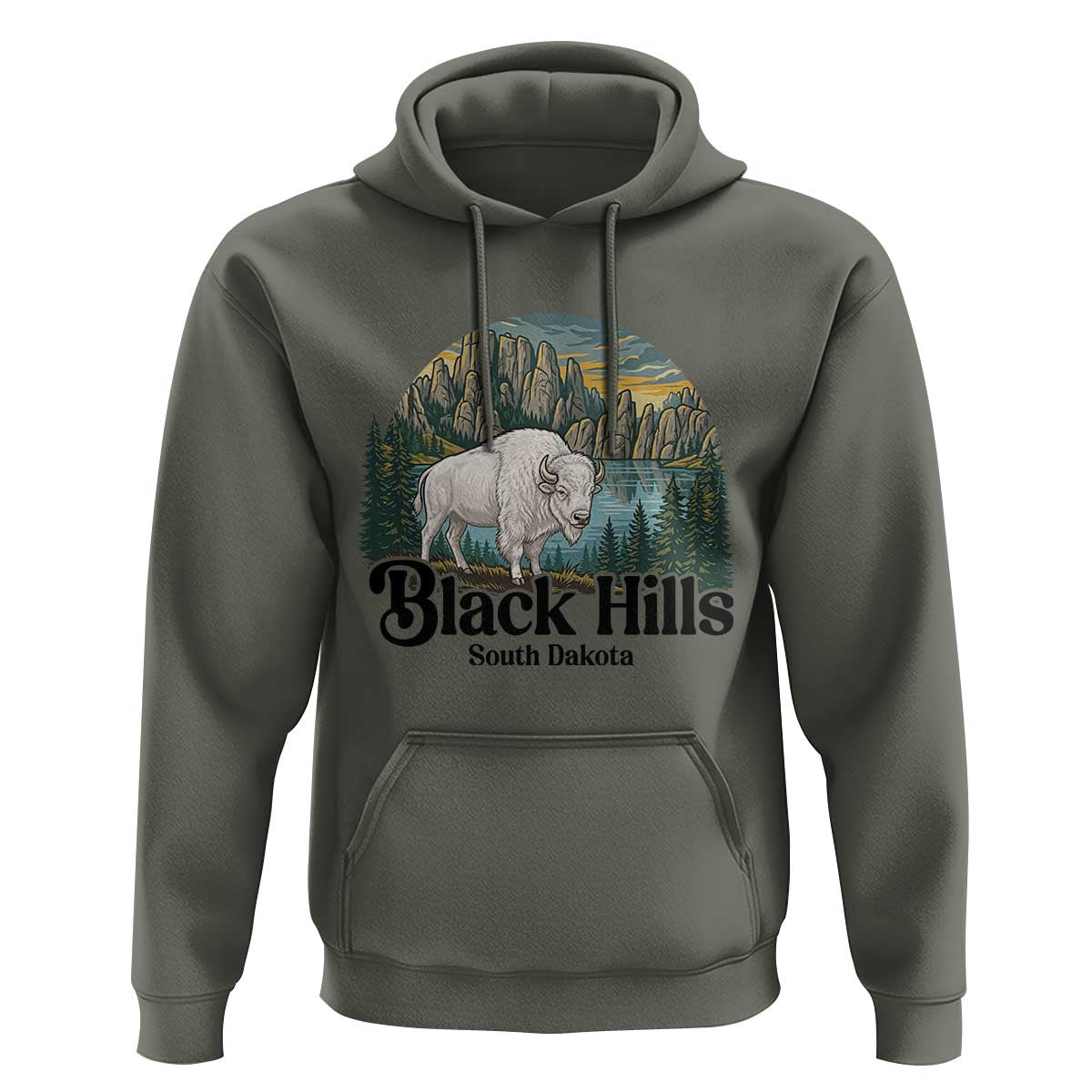 Black Hills South Dakota White Buffalo Hoodie State Pride Gift