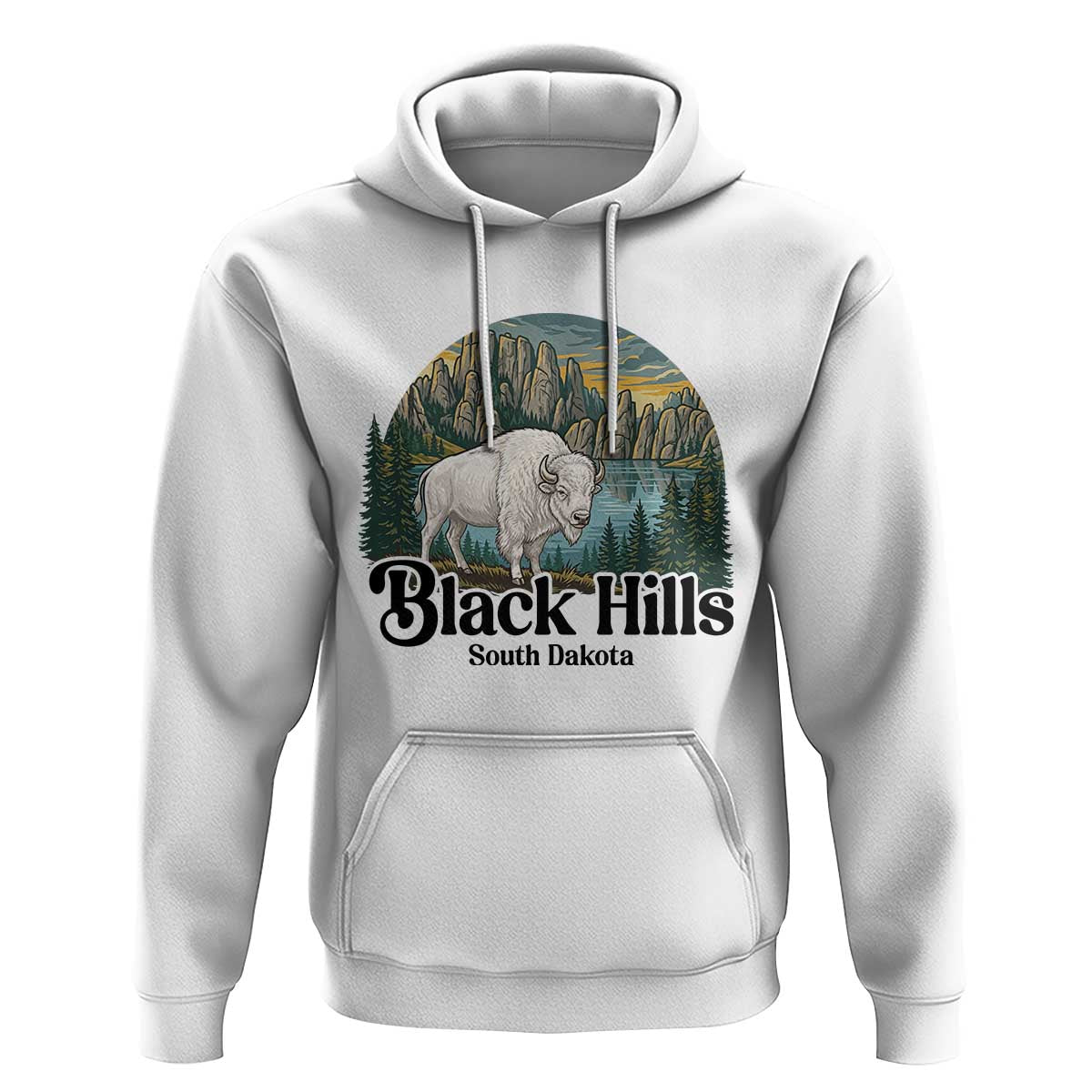 Black Hills South Dakota White Buffalo Hoodie State Pride Gift