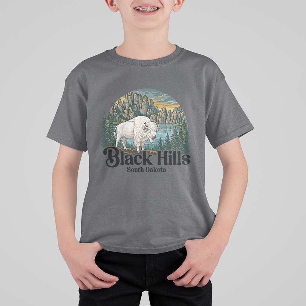 Black Hills South Dakota White Buffalo T Shirt For Kid State Pride Gift