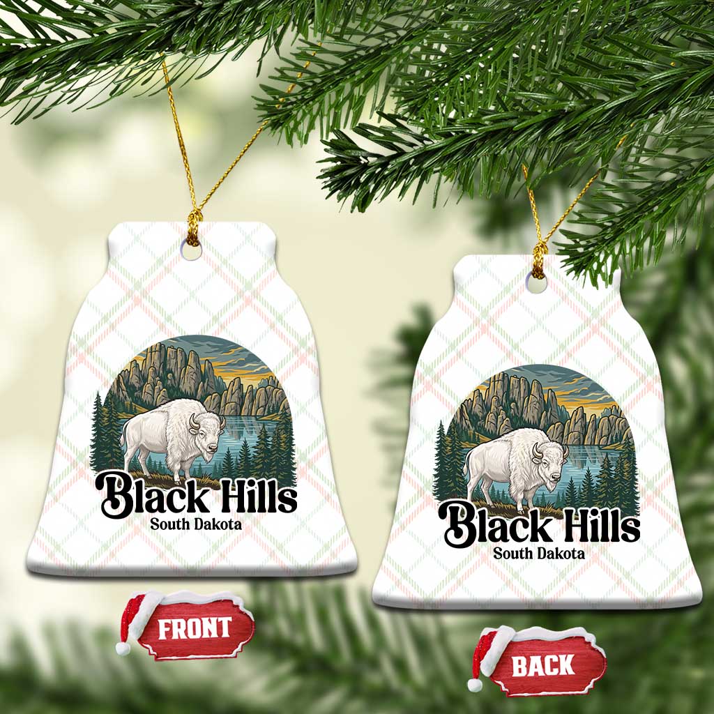 Black Hills South Dakota White Buffalo Ceramic Ornament State Pride Gift