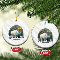 Black Hills South Dakota White Buffalo Ceramic Ornament State Pride Gift