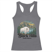 Black Hills South Dakota White Buffalo Racerback Tank Top State Pride Gift