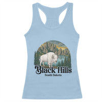 Black Hills South Dakota White Buffalo Racerback Tank Top State Pride Gift