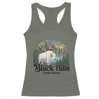 Black Hills South Dakota White Buffalo Racerback Tank Top State Pride Gift