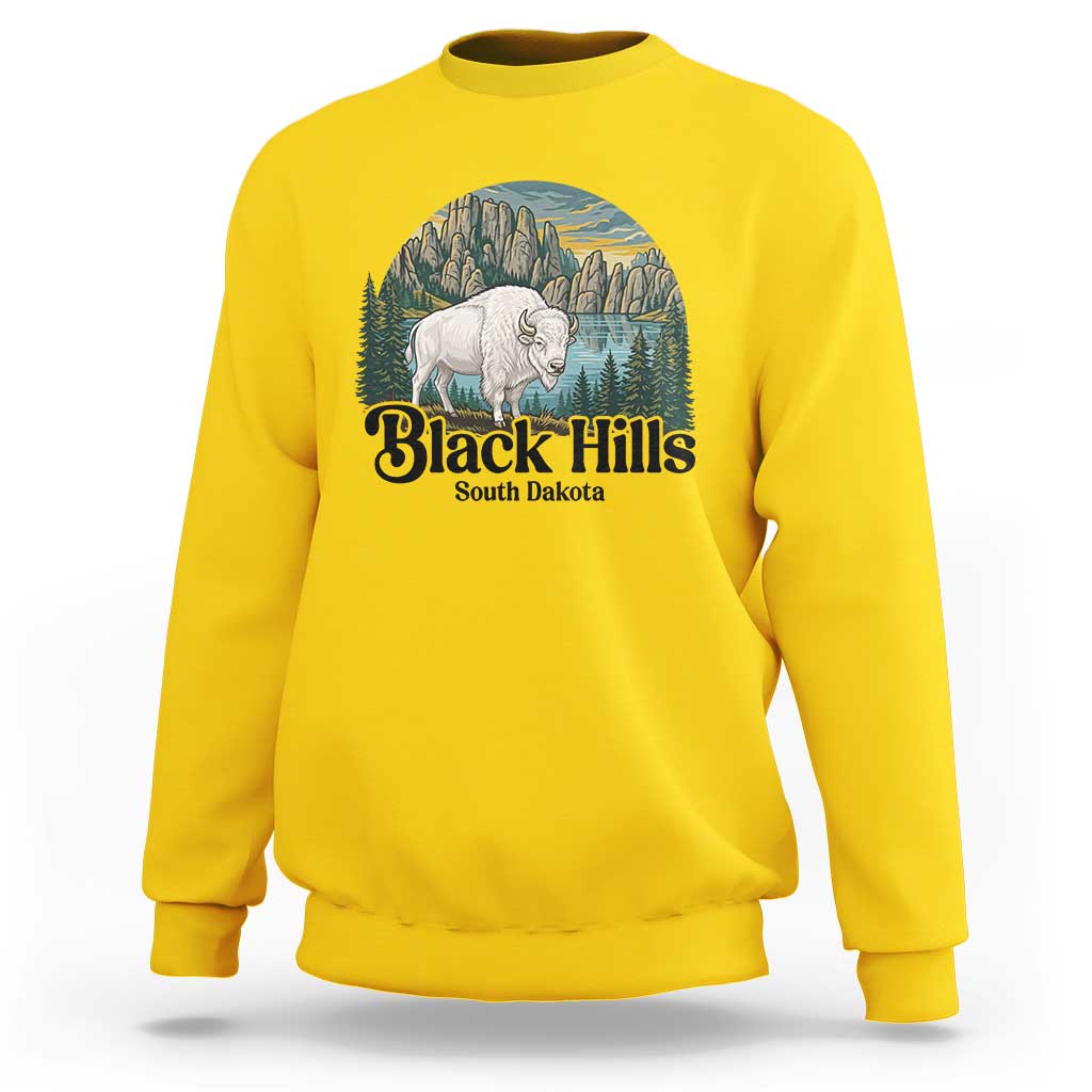 Black Hills South Dakota White Buffalo Sweatshirt State Pride Gift