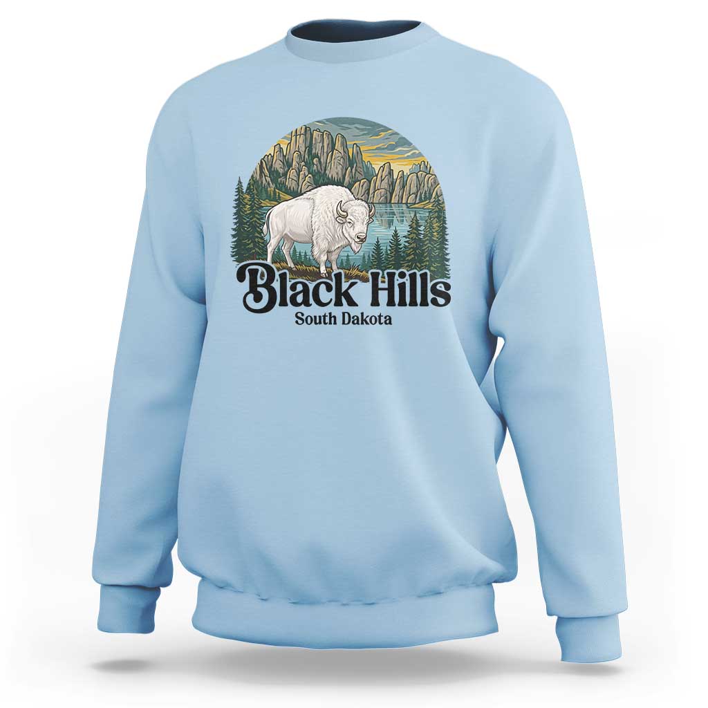 Black Hills South Dakota White Buffalo Sweatshirt State Pride Gift