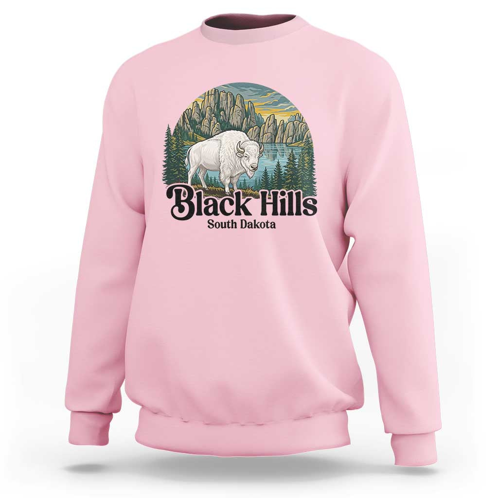 Black Hills South Dakota White Buffalo Sweatshirt State Pride Gift
