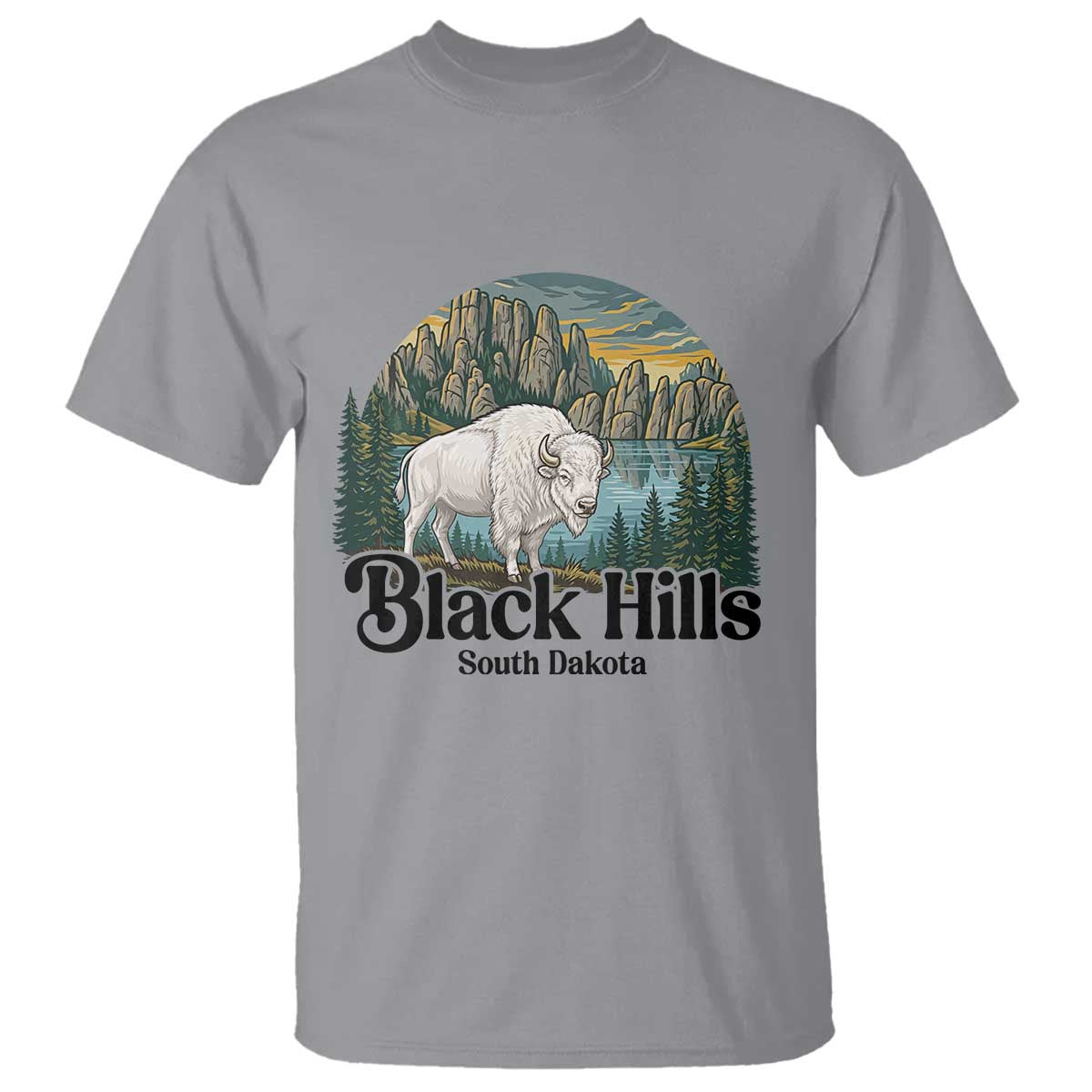 Black Hills South Dakota White Buffalo T Shirt State Pride Gift