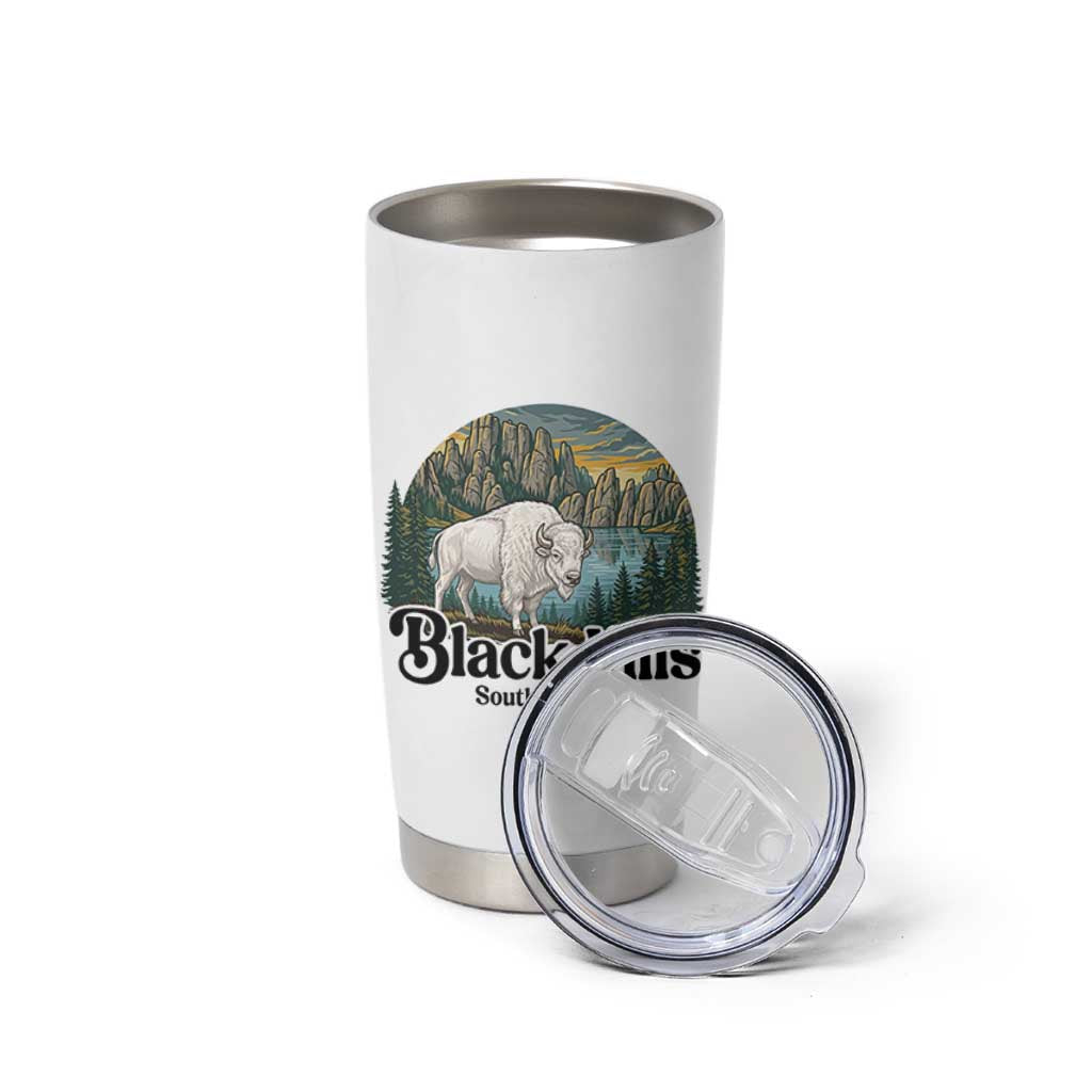 Black Hills South Dakota White Buffalo Tumbler Cup State Pride Gift