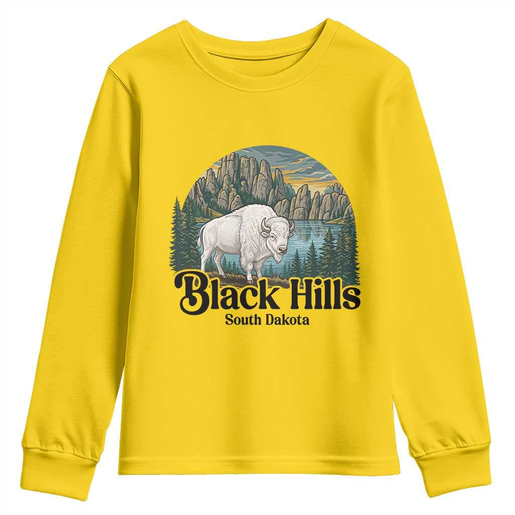 Black Hills South Dakota White Buffalo Youth Sweatshirt State Pride Gift