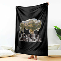 Black Hills South Dakota Bison Throw Blanket State Pride Gift