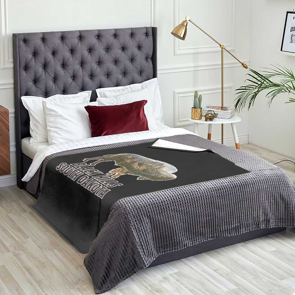 Black Hills South Dakota Bison Throw Blanket State Pride Gift