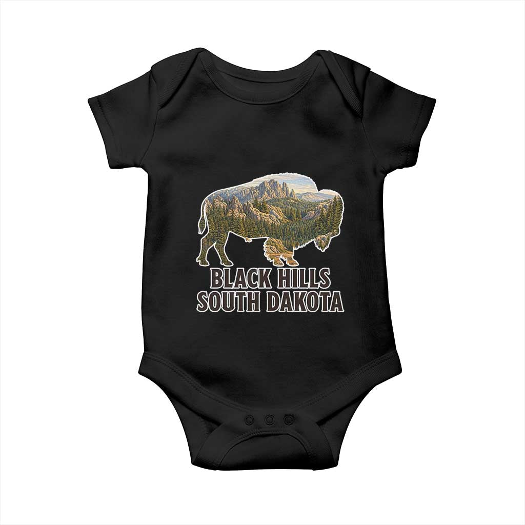 Black Hills South Dakota Bison Baby Onesie State Pride Gift