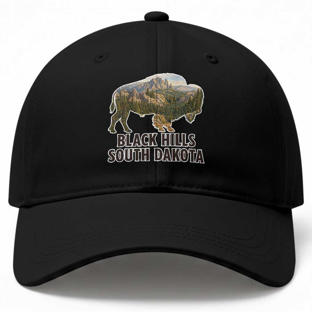 Black Hills South Dakota Bison Baseball Cap State Pride Gift